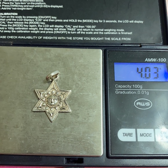 🖤VTG💕Sterling Sun ☀️ n star ⭐️ pendant - Picture 6 of 6
